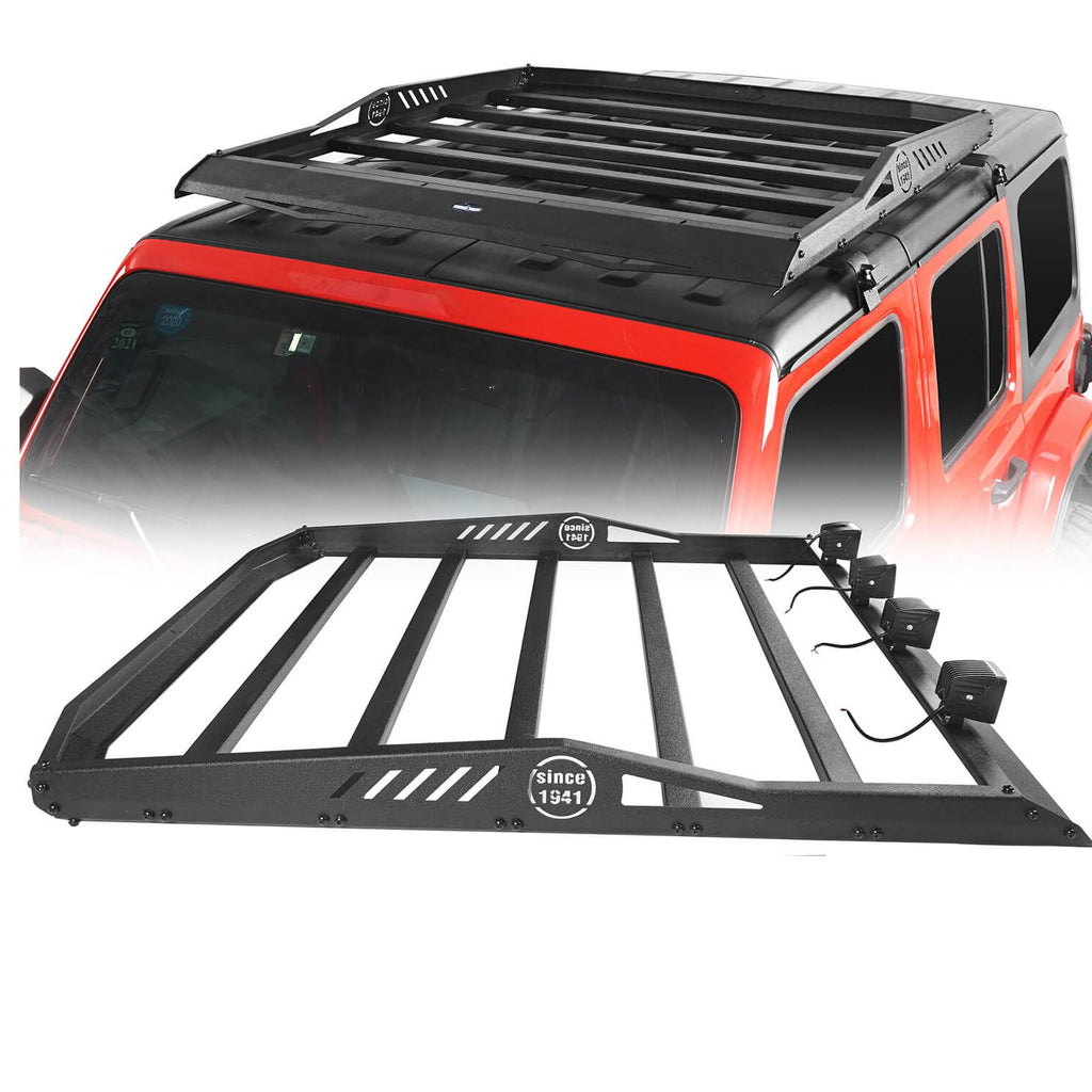 Jeep Hard Top Roof Rack Cargo Carrier Basket for 2018-2023 Jeep Wrangler JL  & 2020-2022 Jeep Gladiator JT- Ultralisk 4x4