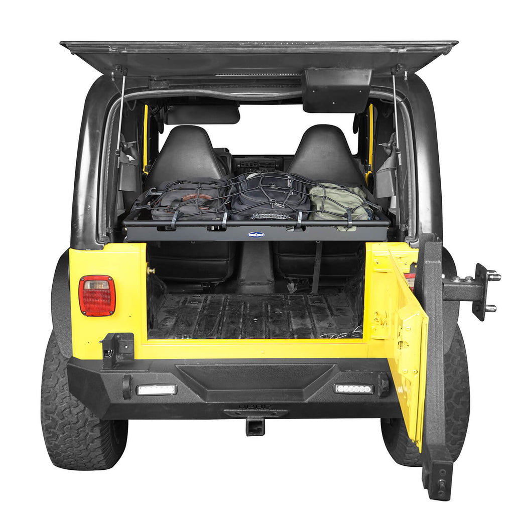 Jeep TJ Interior Cargo Rack w/ Elastic Rope Net for 1997-2006 Jeep Wrangler  TJ - Ultralisk 4x4