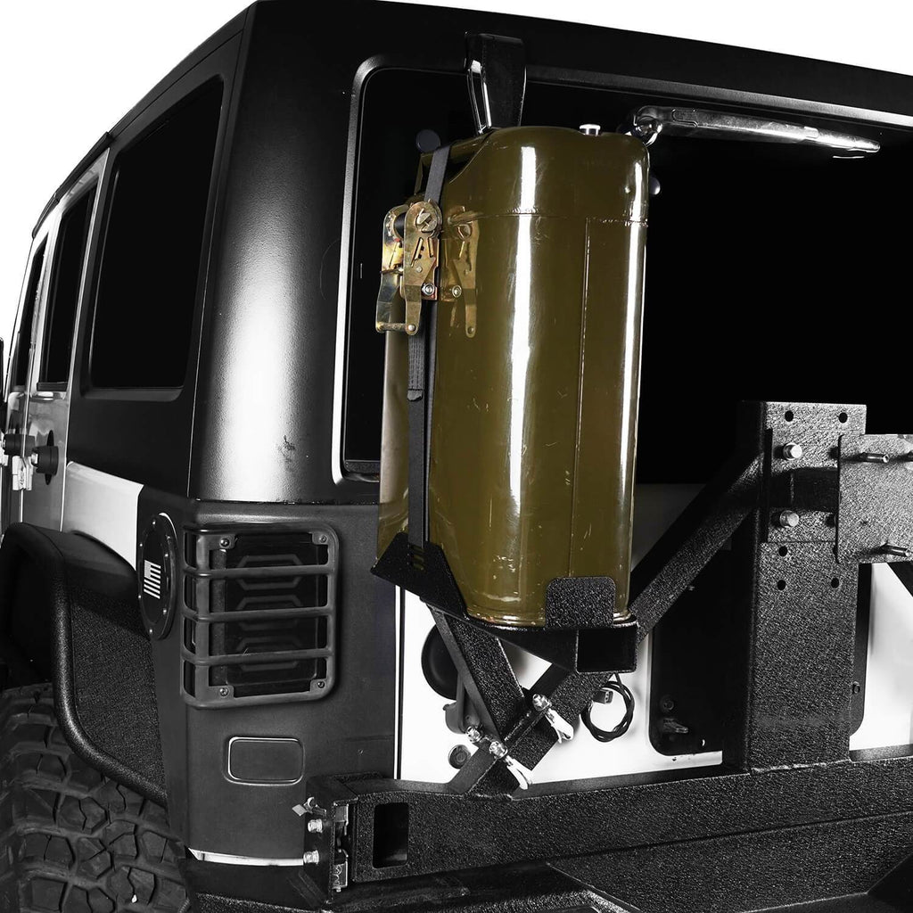 Jerry Can Mount Spare Tire Jerry Can Holder for 1997-2018 Jeep Wrangler JK  & Jeep Wrangler TJ – Ultralisk 4x4