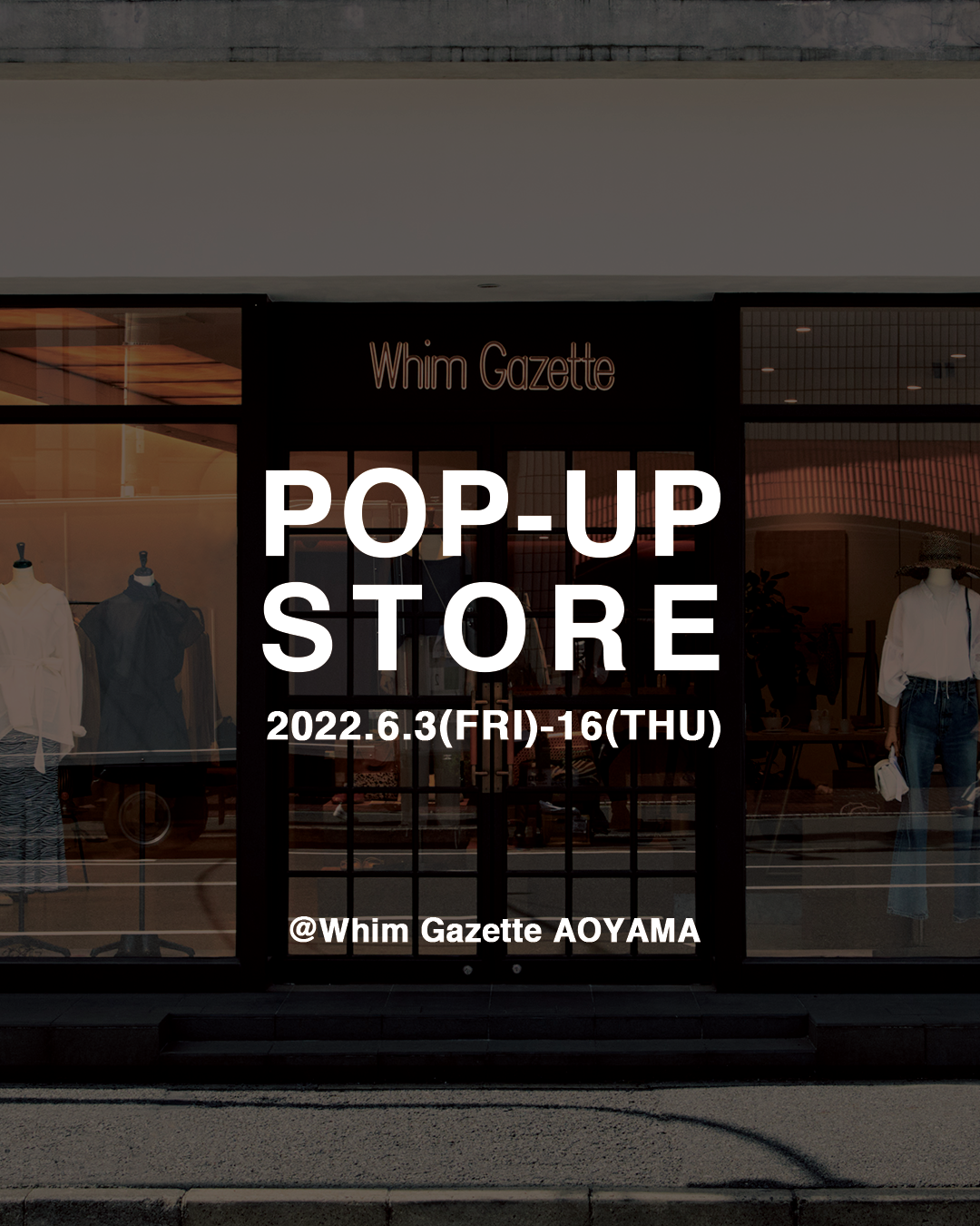 PRMAL pop-up store at Whim Gazette AOYAMA opens.