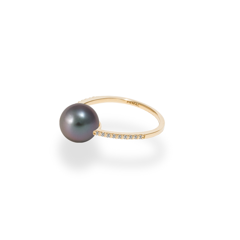 Black Pearl Oval Ring