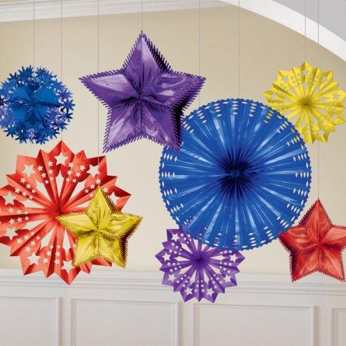 30 Pack Hanging Happy Birthday Swirl Decorations, Party Streamers for  Ceiling (35-38 In) 