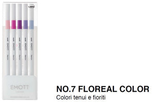 Confezione Fineliner Uni Emott Fine 0.4 Colori Floreal pezzi 5