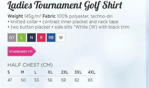 Ladies Tournament Golf Shirt|usbandmore