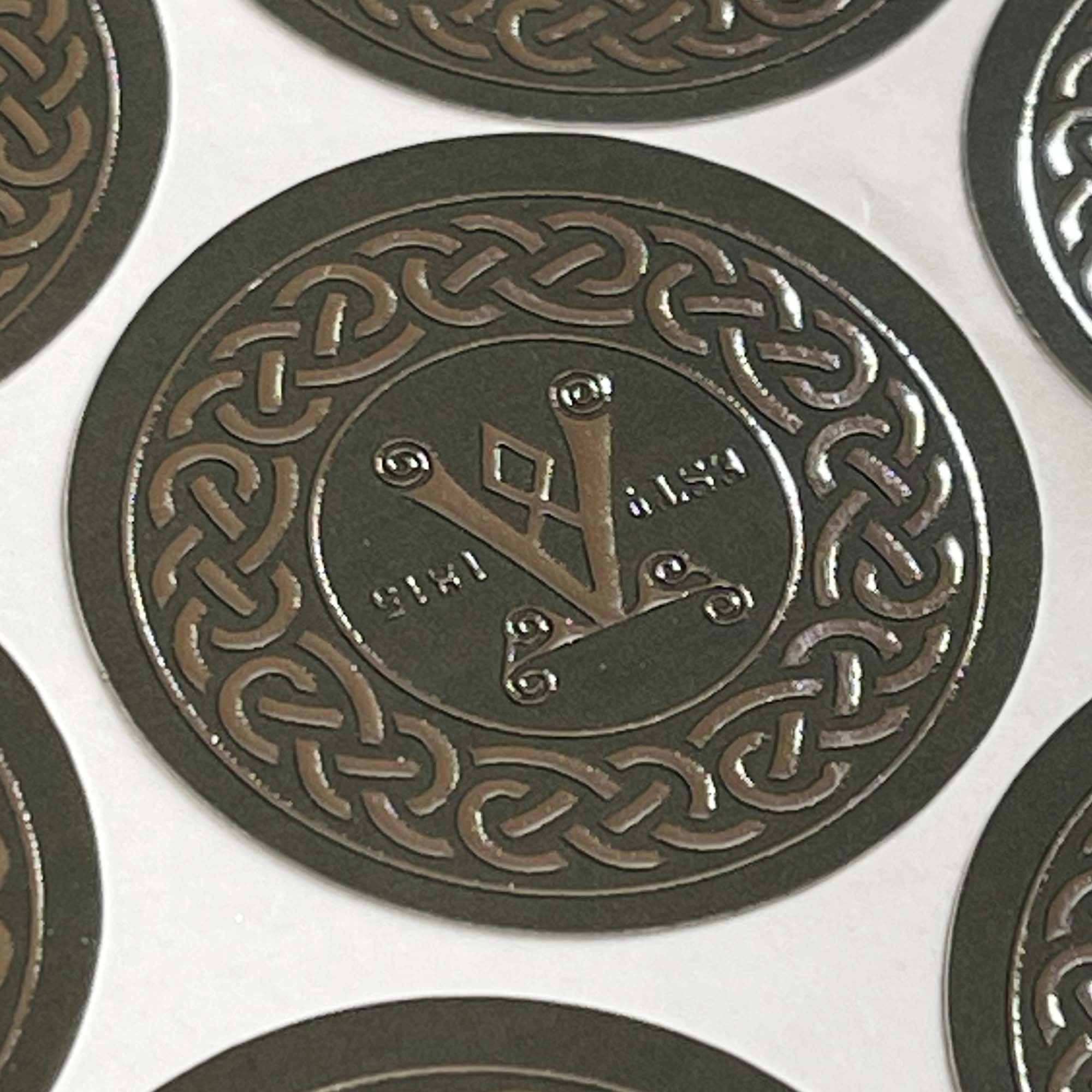 Raised Foil Small Custom Shape Stickers | 2 sq. in. | Free Custom Design