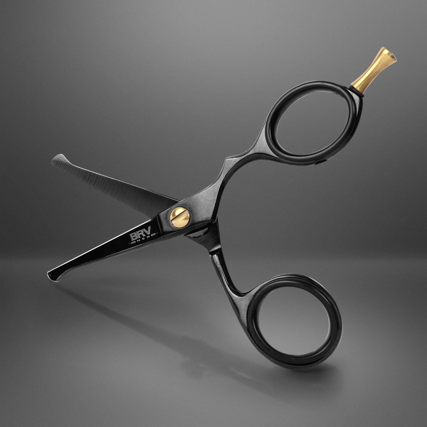 Men's 4″ Brushed Gunmetal Beard & Mustache Scissors – Maya Cosmetics