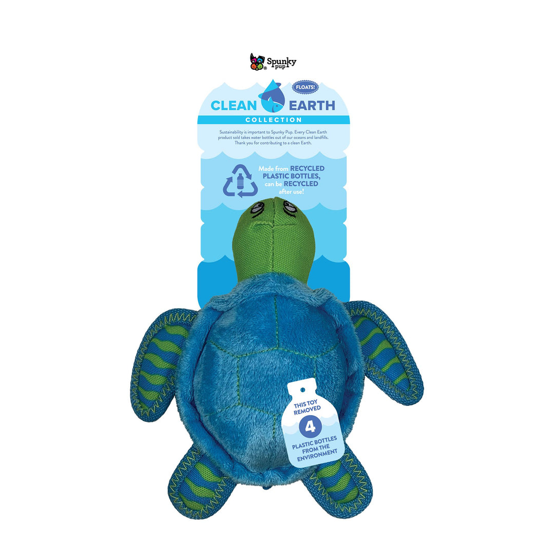 Spunky Pup Clean Earth Plush Turtle Pure Earth Pets