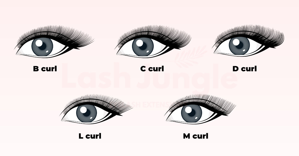 Eyelash extension curls