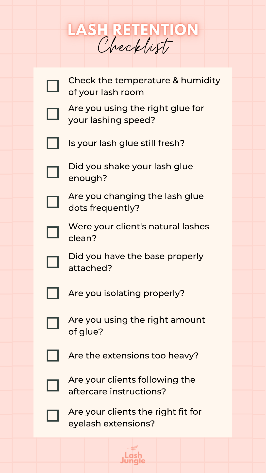 maximise lash retention, lash retention guide