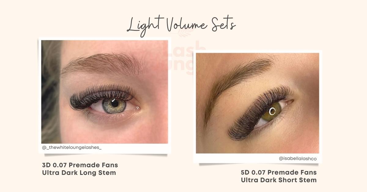 Light and soft eyelash extensions volume sets