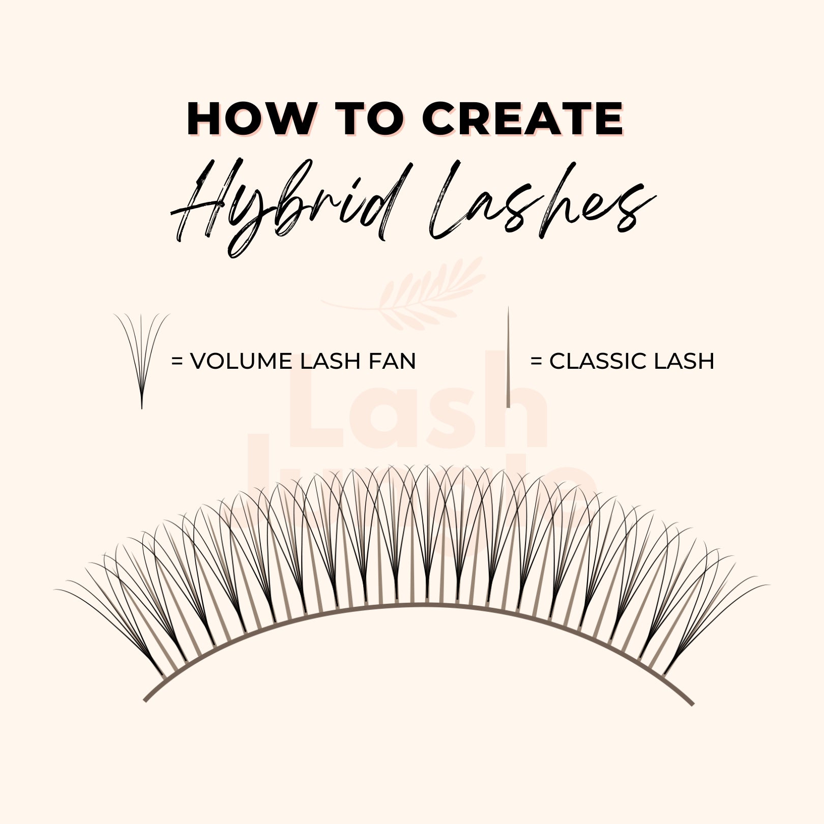 The Ultimate Guide to Hybrid Lash Extensions - how to create Hybrid Lash Extensions