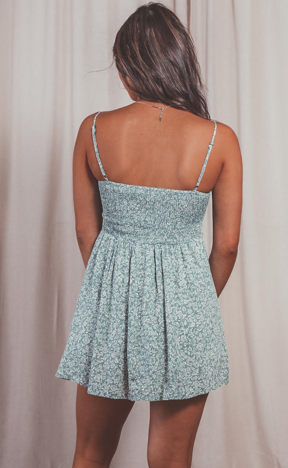 lay in flowers dress - sage