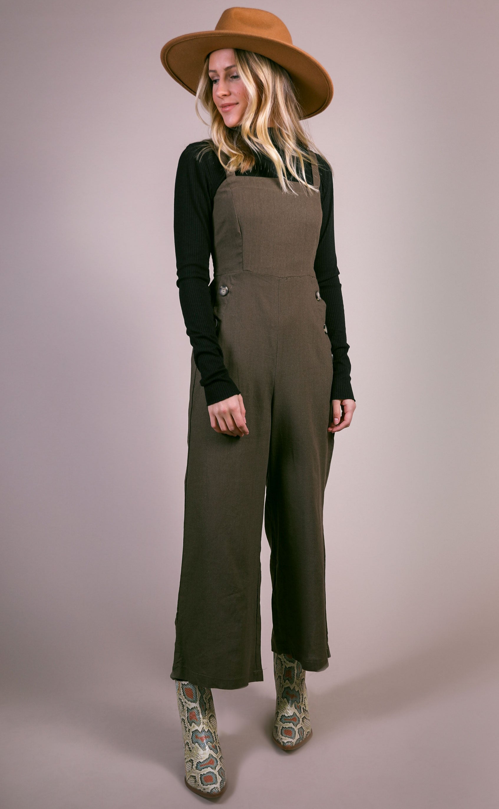 Buttoned Up Woven Jumpsuit Shopriffraff Com