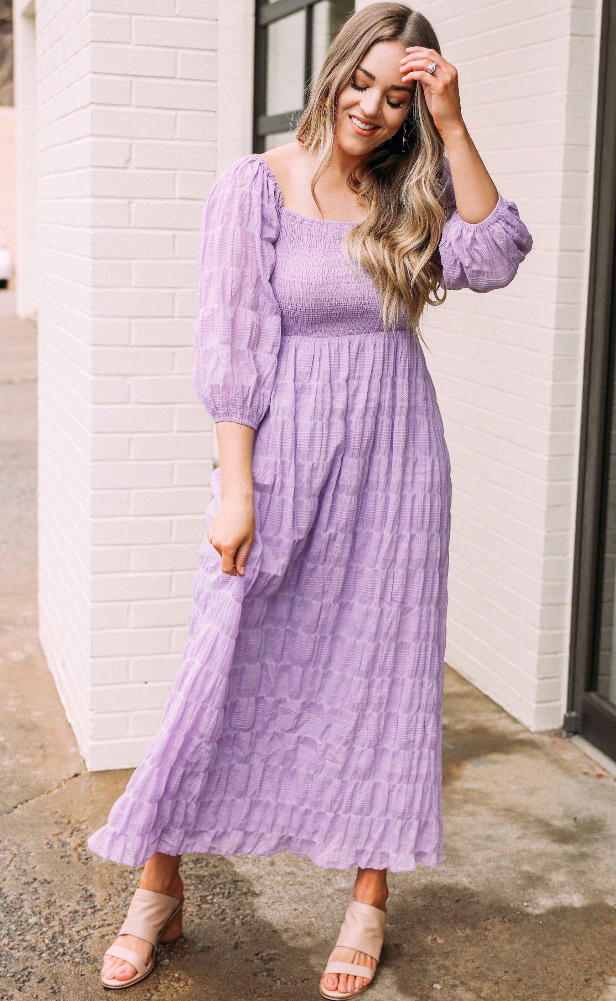 smocked maxi