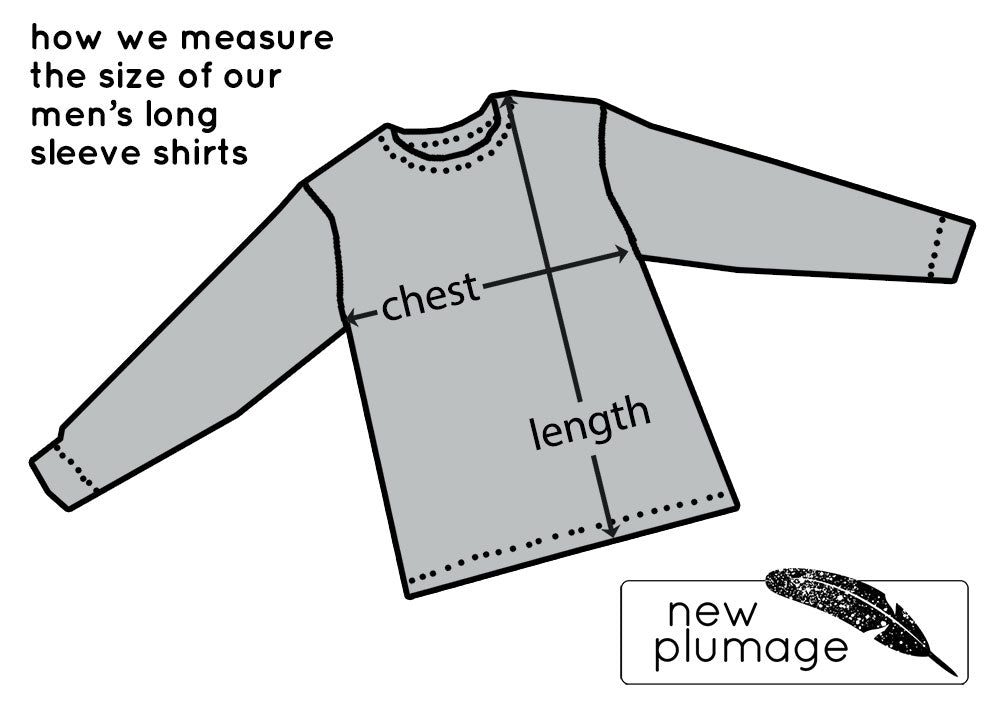 How we measure men's long sleeve shirts