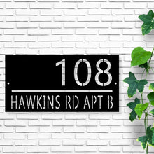 Load image into Gallery viewer, Metal house numbers, address plaque, housewarming gifts, address sign, Custom metal address sign, custom street address sign, rustic, wall
