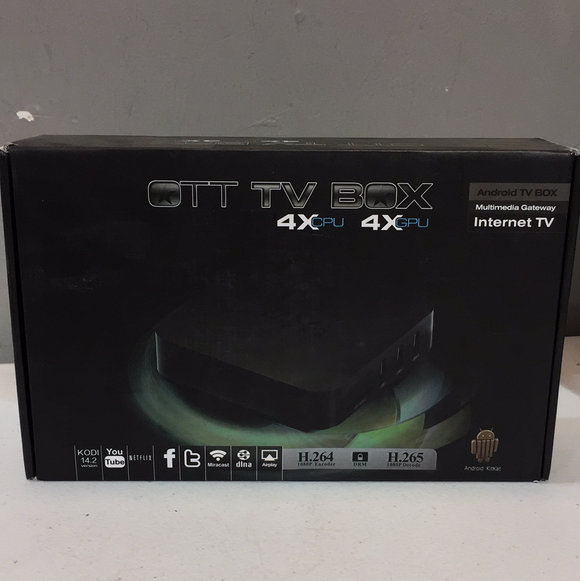 (12/7) (1000) OTT Android TV Box 4X CPU, 4X GPU Multimedia Gateway Internet TV