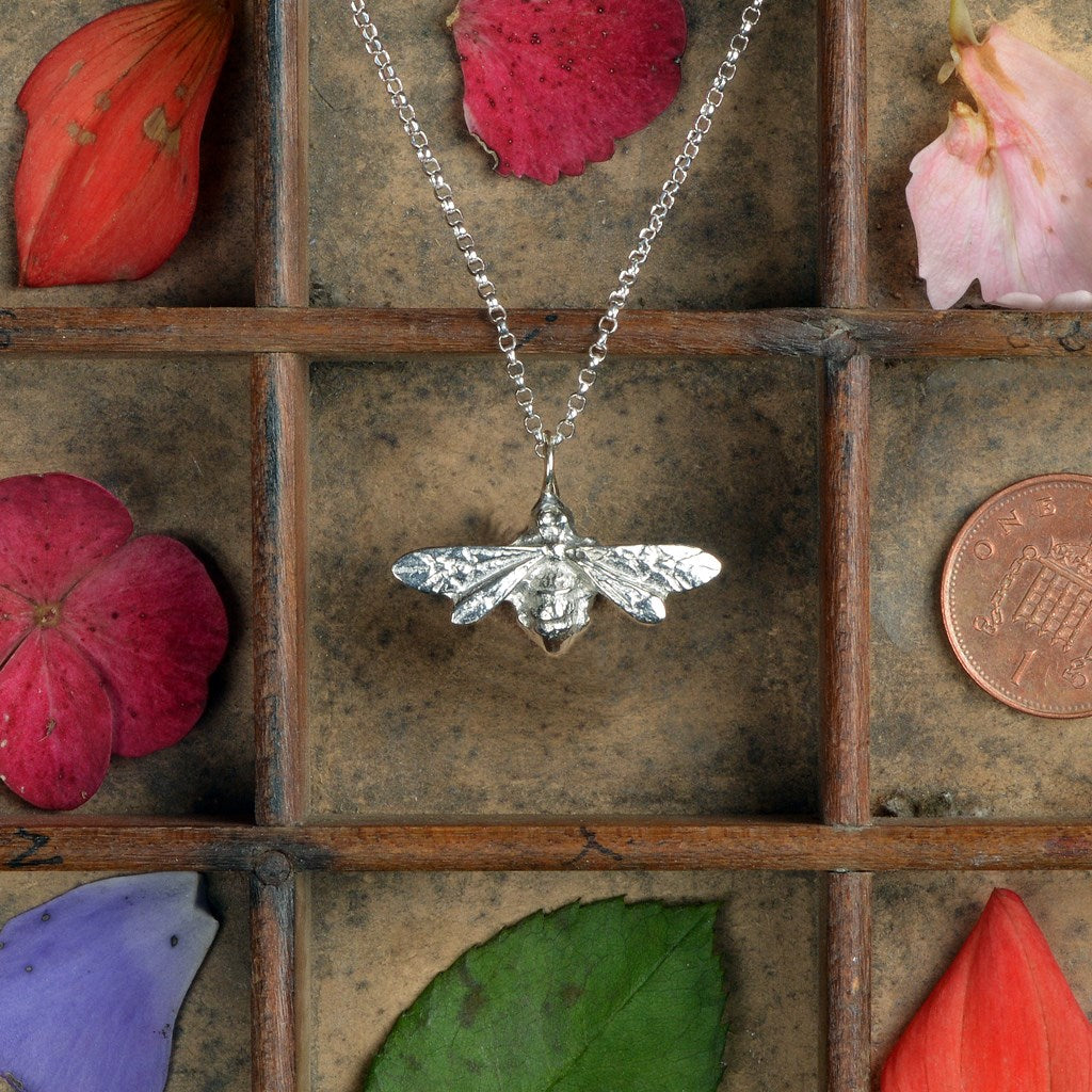Pewter Bee Necklace (Small) - Glover 