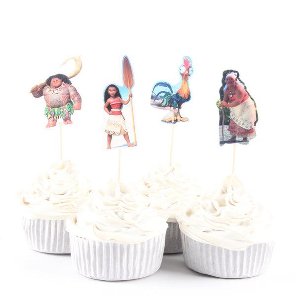 Moana Cupcake Toppers 12 Pack Perfectpartiesnz