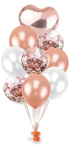 Veeki 60 ans Rose Gold Digital Ballon Confetti Set Combinaison