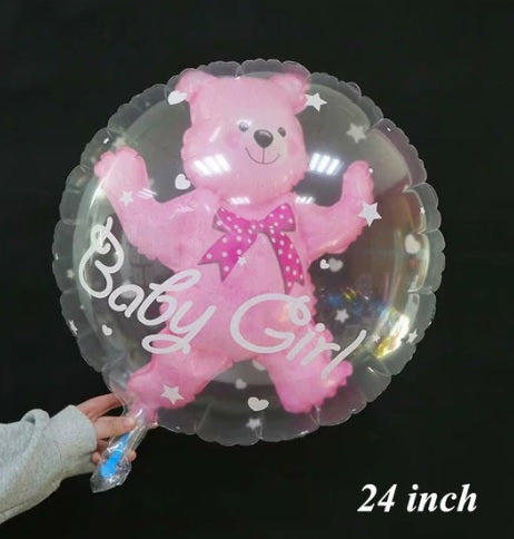 balloon with teddy bear inside