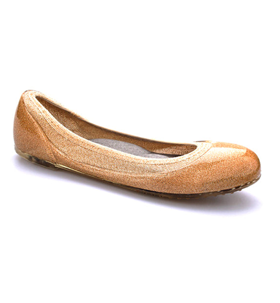 gold jelly flats