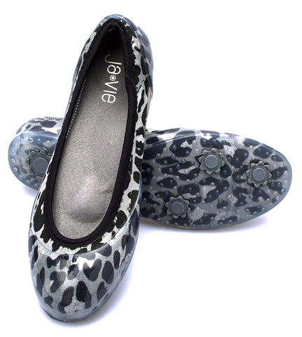 grey leopard flats