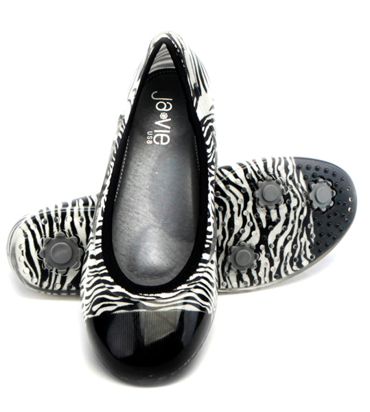 black and animal print shoes