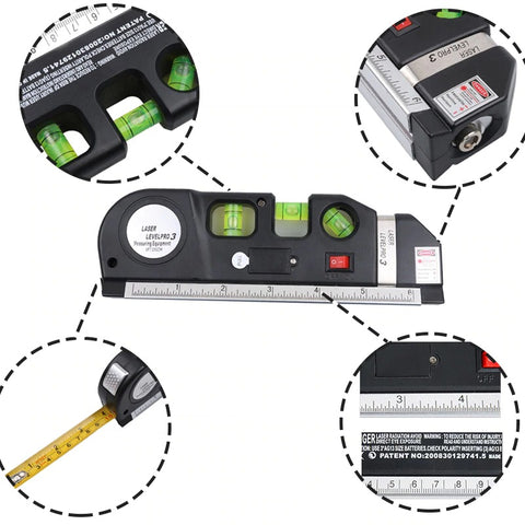 Ferramenta de Medição 4 em 1 - Nível Laser