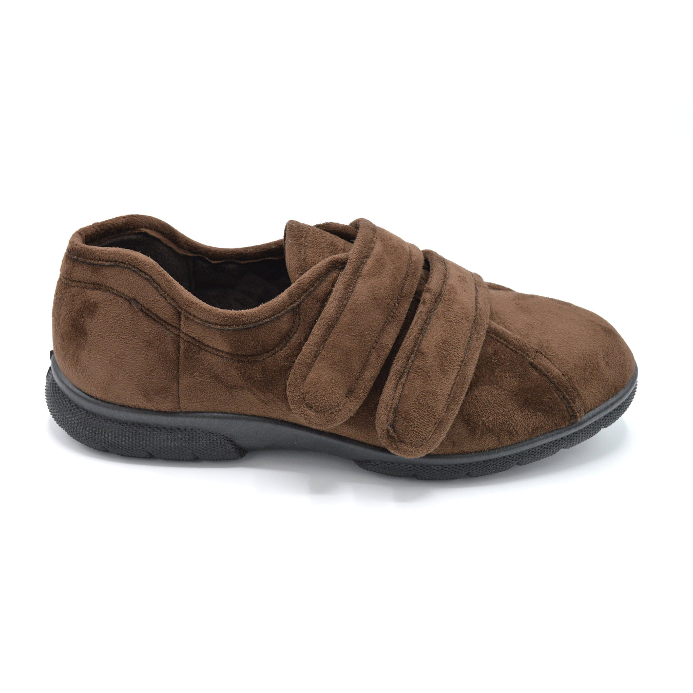 Mens Wide Fitting Slippers - Velcro and 