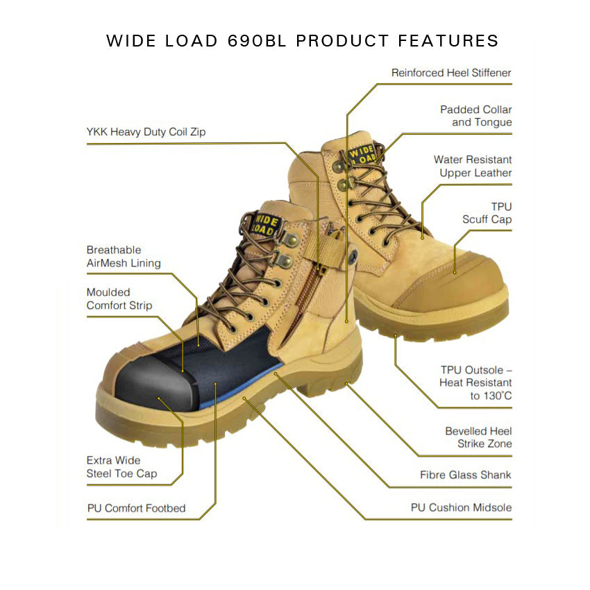 wide fitting safety boots for mens