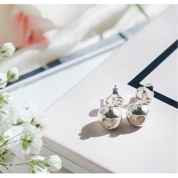 Love Bite Sterling Silver Stud Earrings - Made in Laois-Nook & Cranny Gift Store-2019 National Gift Store Of The Year-Ireland-Gift Shop