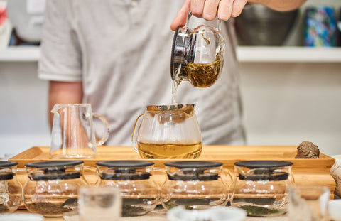 Théière transparente poignée en métal de grande capacité pour le thé en  fleurs thé Puer chinois 