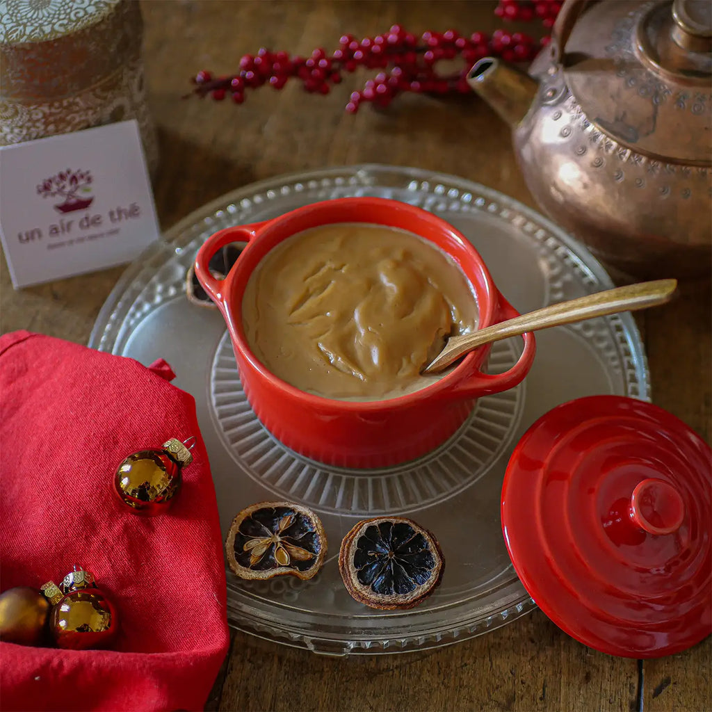 recette de la crème dessert au thé de Noël