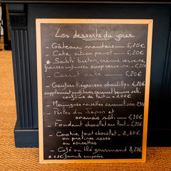 carte / ardoise du restaurant rive droite à Bordeaux