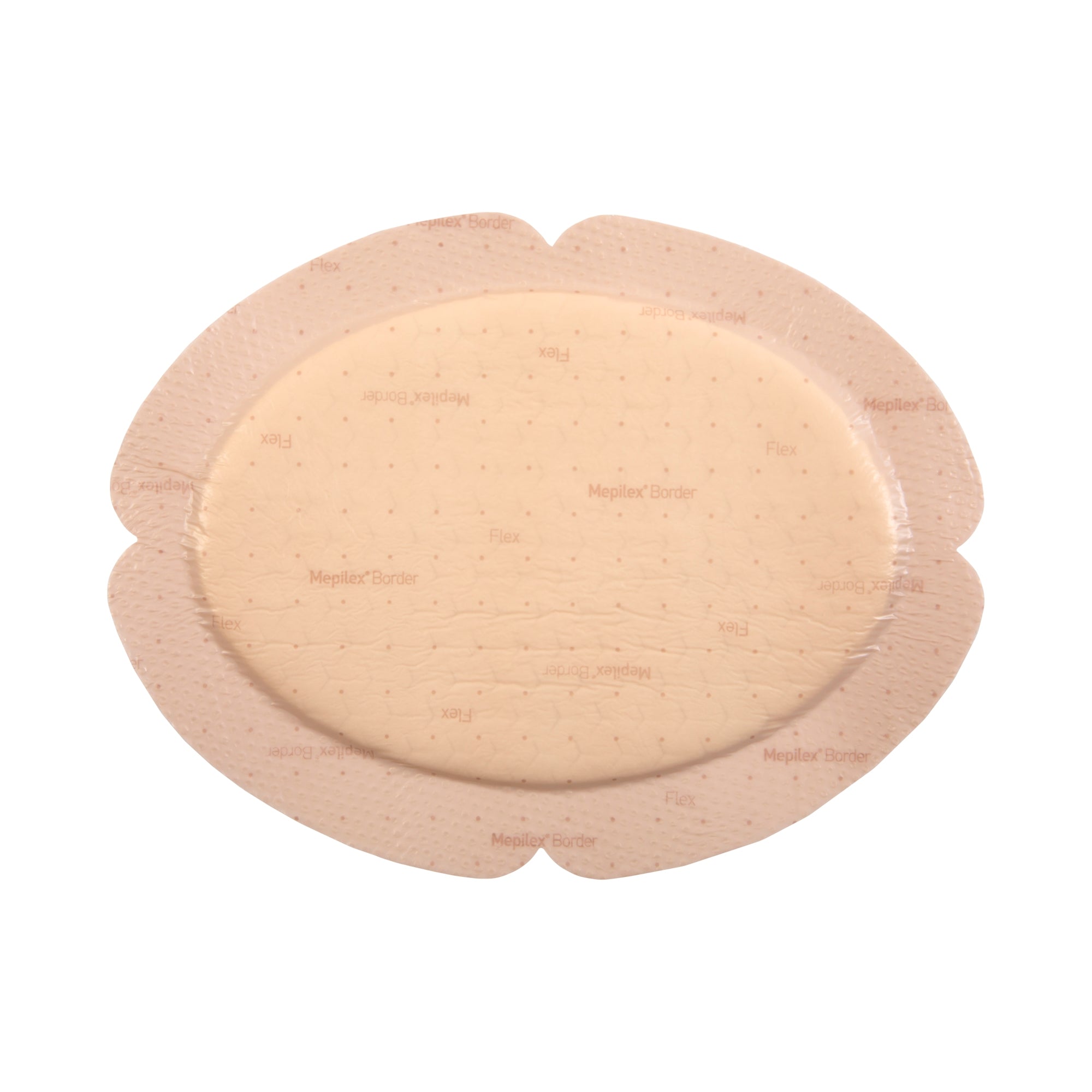 Foam Dressing - Mepilex Border Flex Oval 5.1 X 6.3 Inch With Border Film Backing Silicone Adhesive Oval Sterile