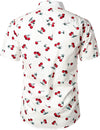 Men's Cherry Print Cotton Hawaiian Shirt & Shorts Set