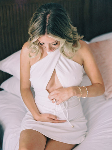 Bride getting ready for her wedding.