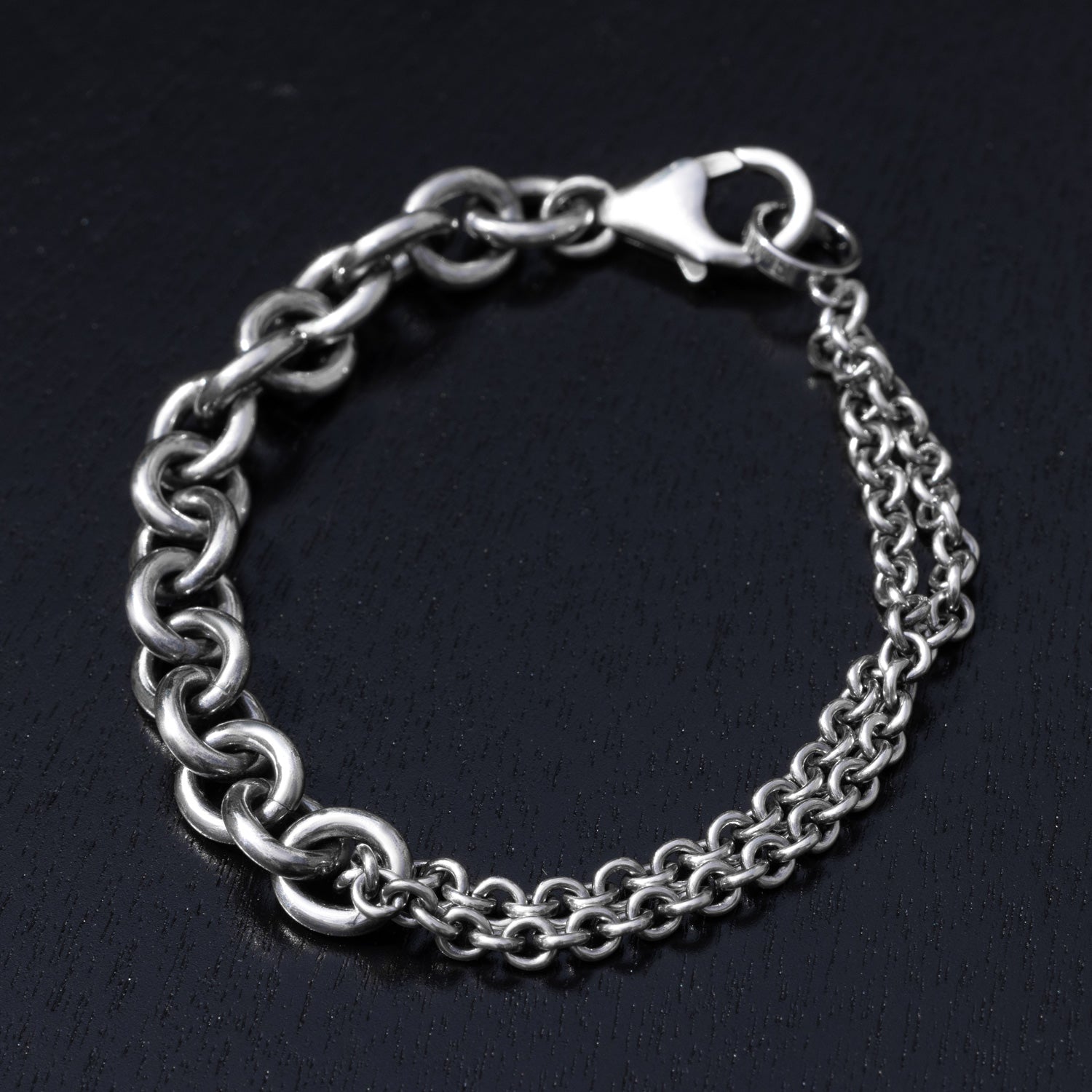 CARRINGTON BLACK STERLING SILVER CABLE CHAIN NECKLACE