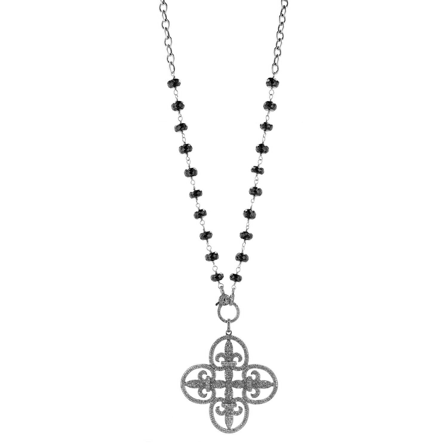 Statement Diamond Maltese Cross on Spinel Chain