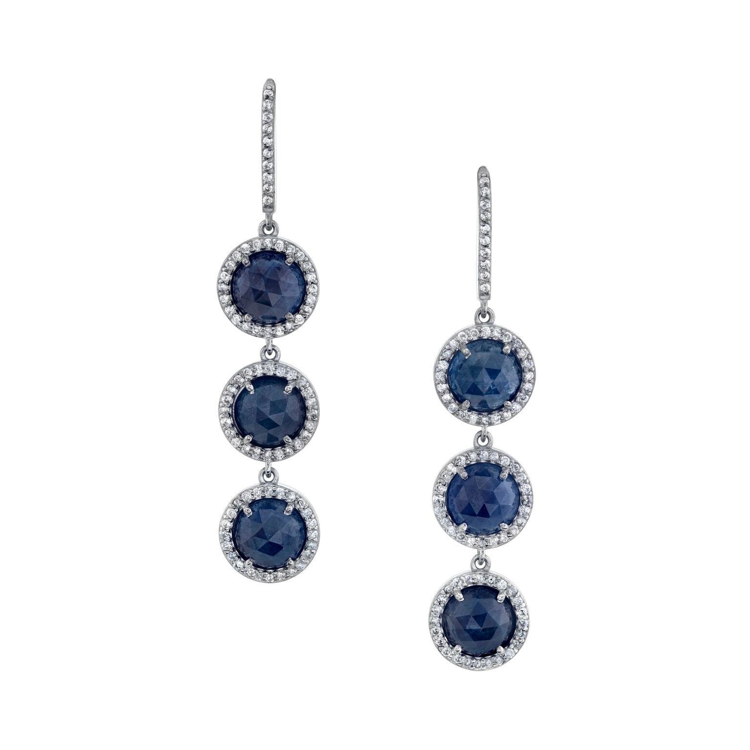 Three Tier Drop Sapphire Earrings – Sheryl Lowe