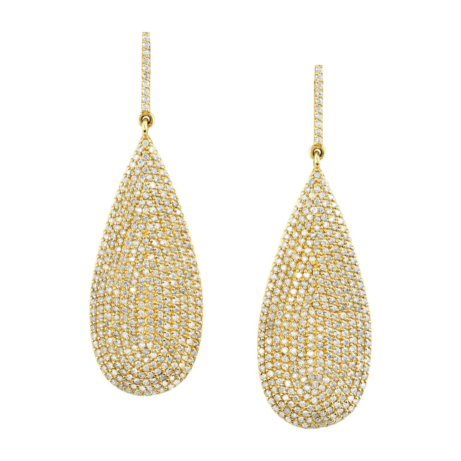 14K Gold Diamond Teardrop Earrings | Sheryl Lowe