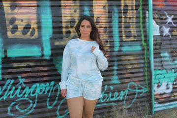 Blue Tie Dye Loungewear Set