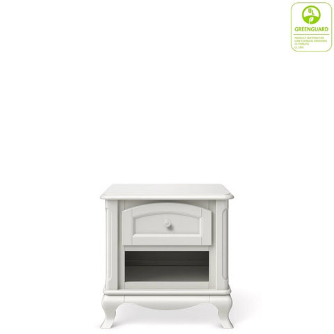 white nursery nightstand