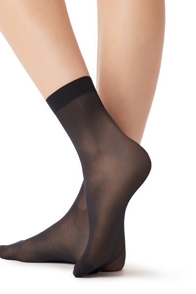 20 Denier Sheer Garter Belt Effect Socks