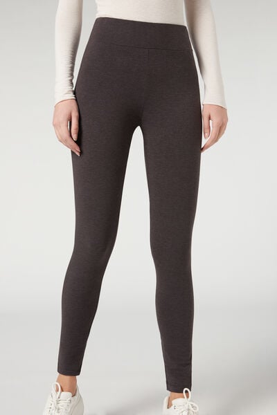 Girls' Thermal Cotton Leggings with jewel - Calzedonia
