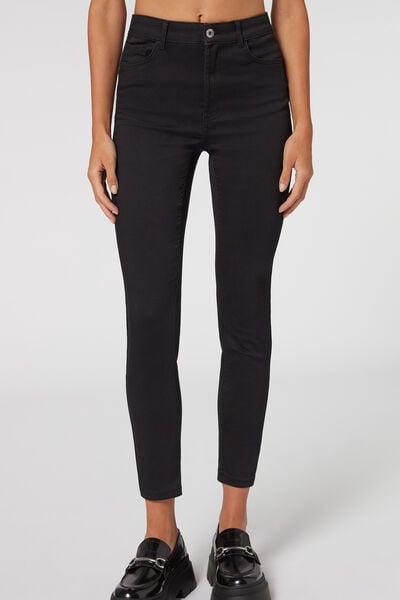 Calzedonia Soft-touch Thermal Skinny Jeans in Blue