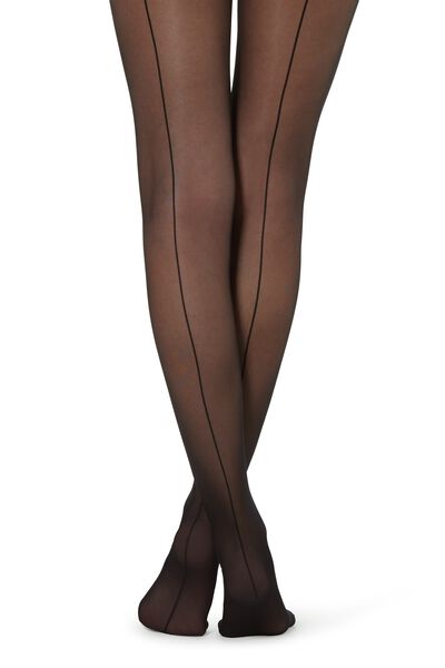 Calzedonia Black Longuette Effect Total Shaper Tights