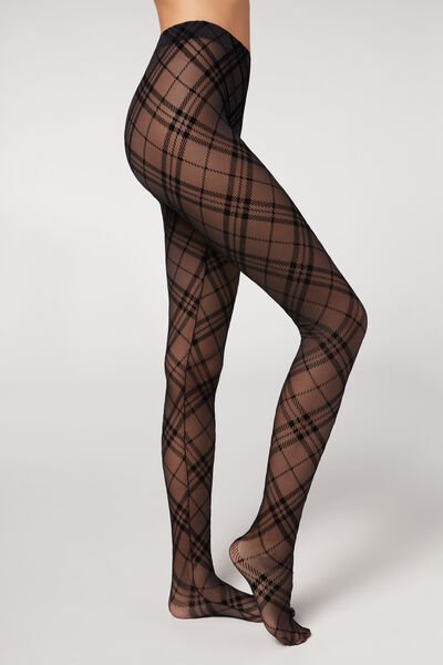 Houndstooth 30 Denier Sheer Tights - Calzedonia
