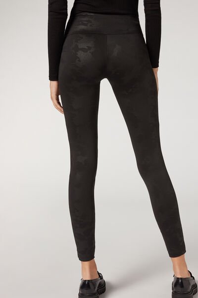 Leather Effect Thermal Joggers - Calzedonia